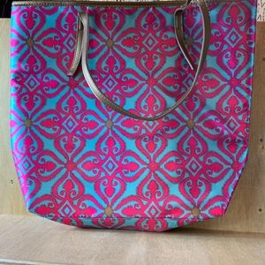 Mystic Divine Teal & Pink Tote Double Handle